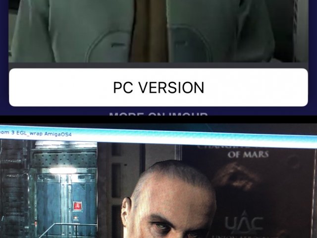 Doom3 comparison PC-> AOS4